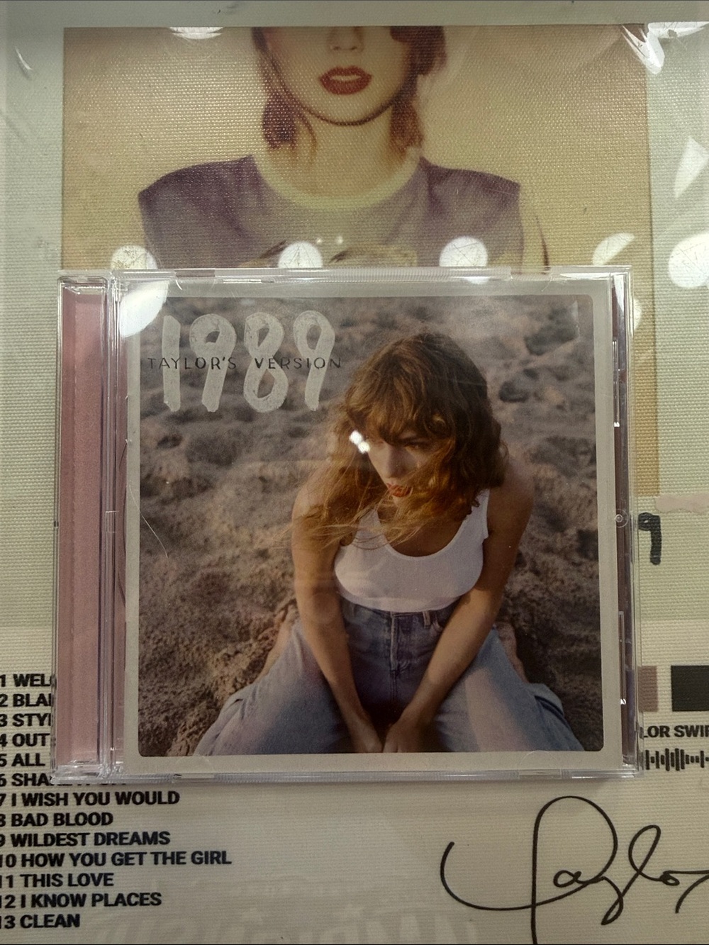 Taylor Swift CD with White & Pink Accents